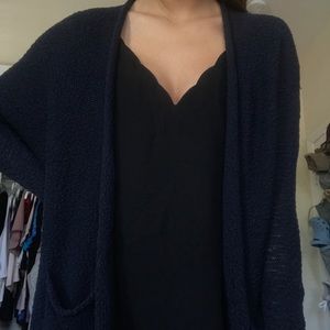 navy blue hollister cardigan